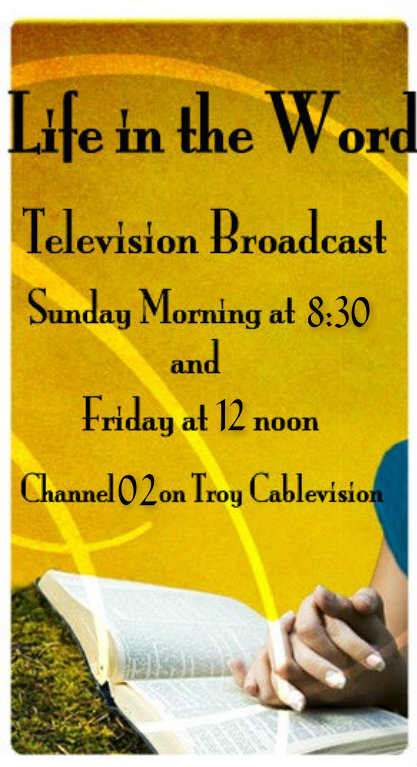 Television Broadcasting Channel 02 on Troy Cable vision Sundays And Fridays 
